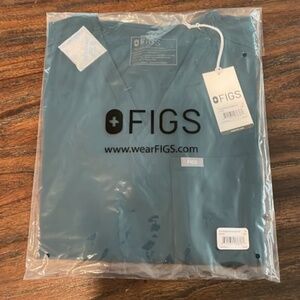 Figs Scrub Top, Caribbean Blue, XS